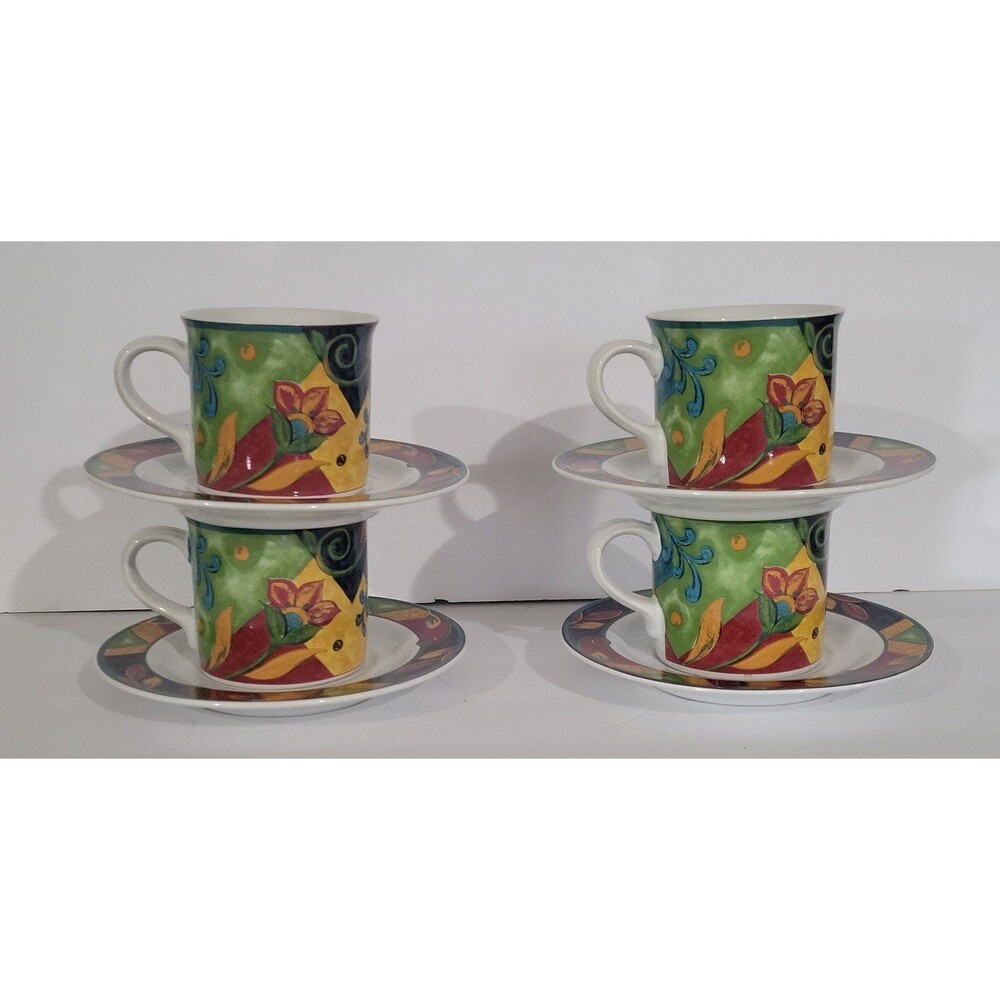 Vintage Studio Nova Tea Cup and saucer settings for 4